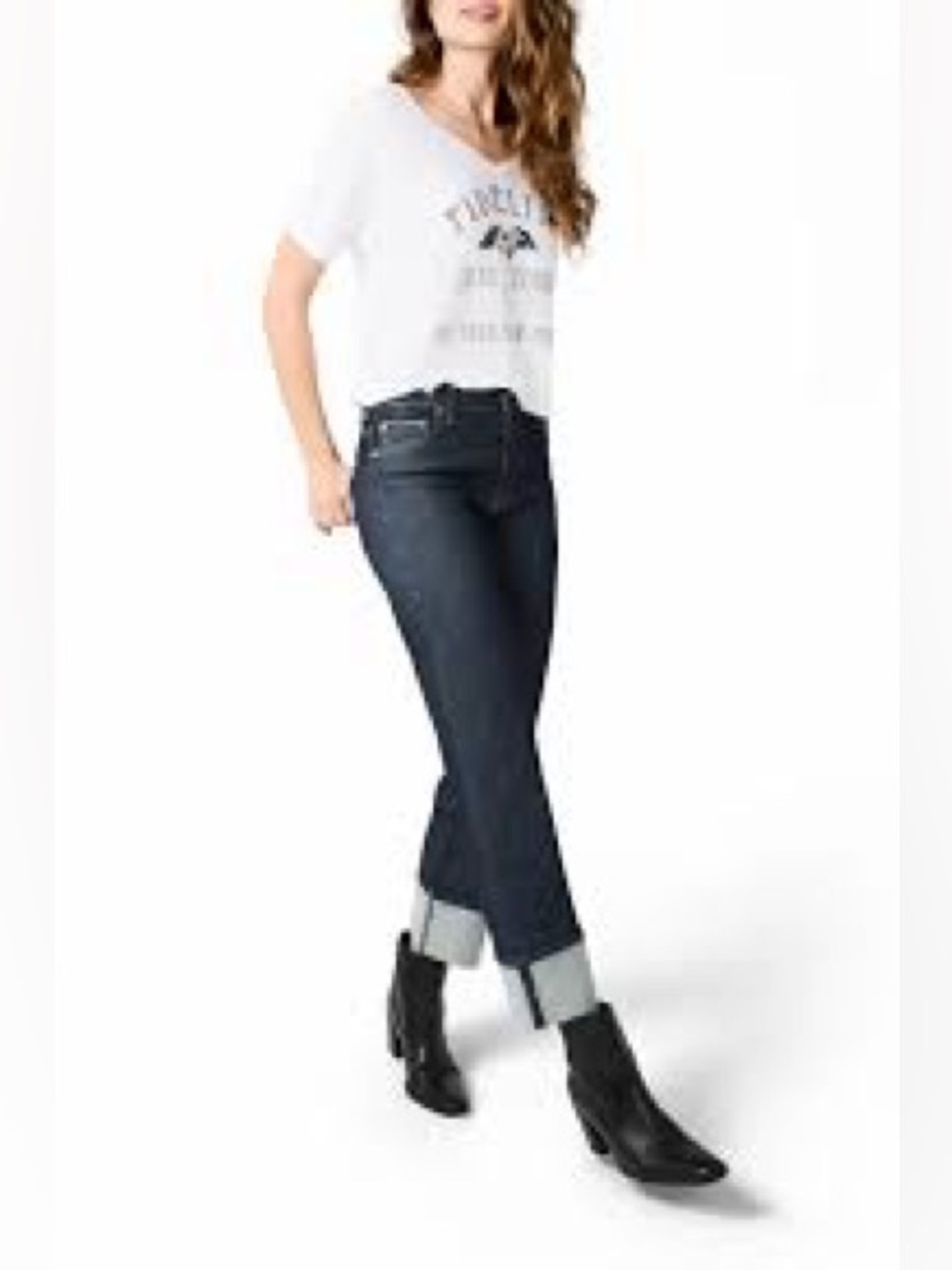 Fidelity Cali Cuff Straight Leg Jean Size 28